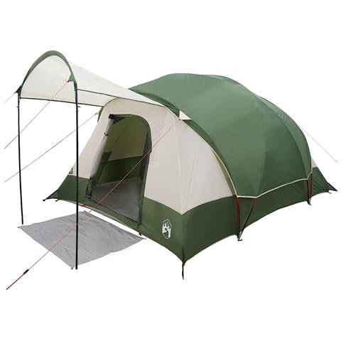 Tenda Familiare a Tunnel per 8 Persone Verde Impermeabile - Foto 2