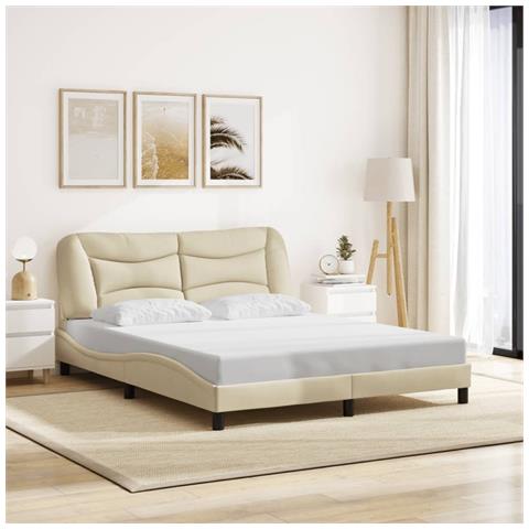 Giroletto senza Materasso Crema 160x200 cm in Tessuto - Foto 2