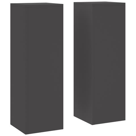 Supporti per Piante da Esterno Pillar 2 pz Nero 24x24x75 cm Acciaio - Foto 1