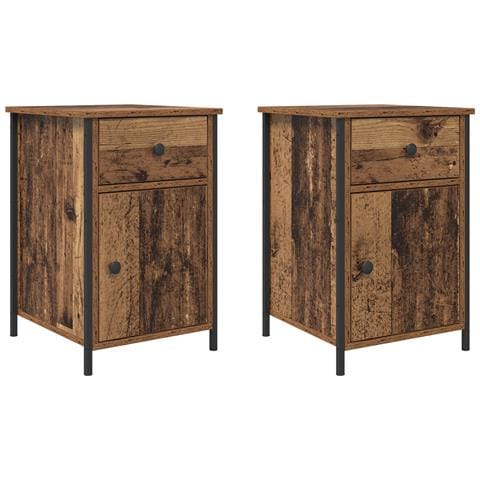 Comodini 2 pz Legno Vecchio 40x42x60 cm Legno ingegnerizzato - Foto 1