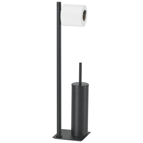 Piantana Portarotolo E Scopino Wc Serie Trilly Tr32 Nero Opaco - Foto 1