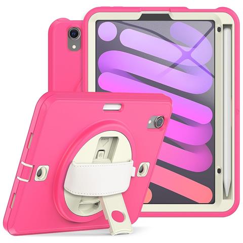 Custodia Per Ipad Mini 6 8.3” Con Supporto E Tracolla Rosa - Foto 1