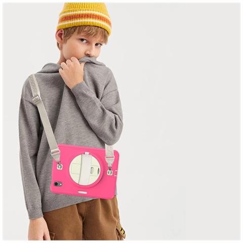 Custodia Per Ipad Mini 6 8.3” Con Supporto E Tracolla Rosa - Foto 4