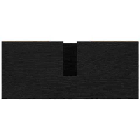 Cabinet del Lavabo per Bagno Nero Rovere 80x33x60 cm Legno Ingegnerizzato - Foto 9