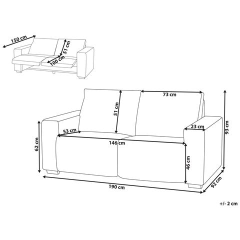 2 Posti Nukari Tessuto Blu - Foto 5
