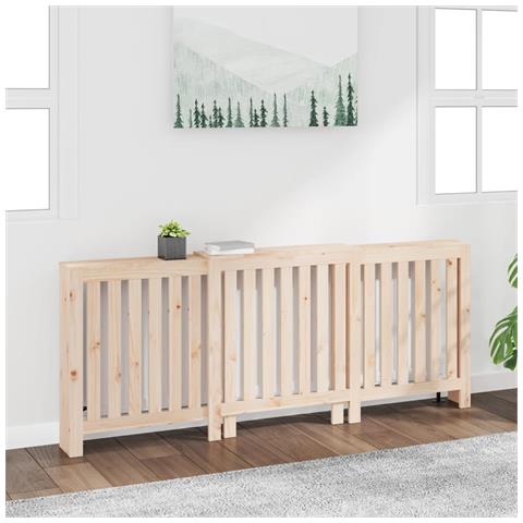 Copertura Termosifone 210x21x85 cm in Legno Massello di Pino - Foto 2
