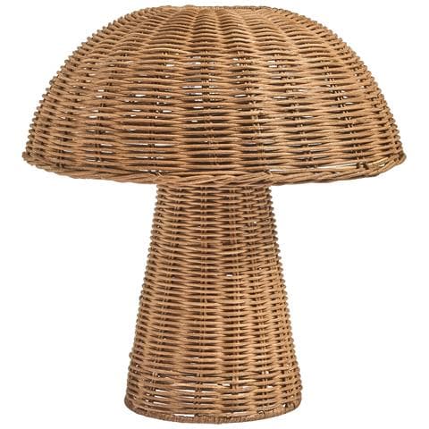 Lampada Da Tavolo Fungo Alero Rattan Naturale - Foto 2