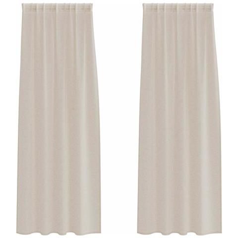 Tende con tende 2 pcs Sabbia 140x175cm Poliestere - Foto 1
