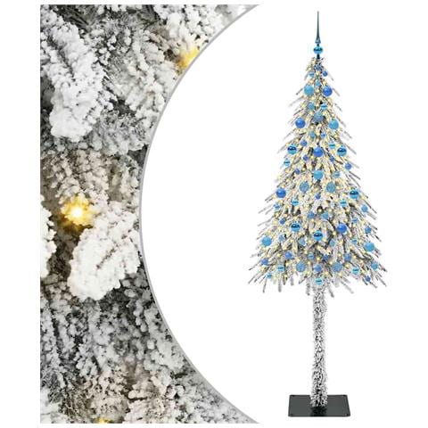 Albero di Natale con 300 LED Bianco 210 cm PE e Acciaio - Foto 1