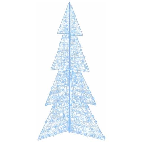 Albero di Natale con 240 LED Bianco Freddo 180 cm Acrilico - Foto 2