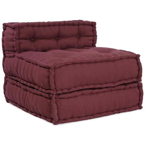 Divano modulare 4 pcs Bordeaux Tessuto - Foto 1