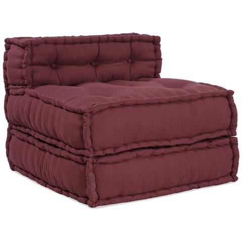 Divano modulare 4 pcs Bordeaux Tessuto - Foto 2