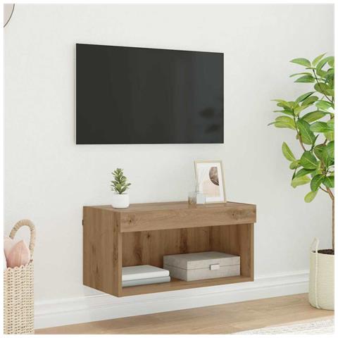 Mobile TV Rovere artigianale 60 x 30 x 30 cm Legno multistrato - Foto 2