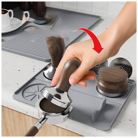 Tappetino 2 In 1 Per Tamper E Asciugatura Caffè - 15,75x23,6 Pollici Black - Foto 2