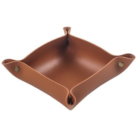 Vassoio Porta Tabacco In Pelle Pu - Multifunzionale E Portatile Brown - Foto 1