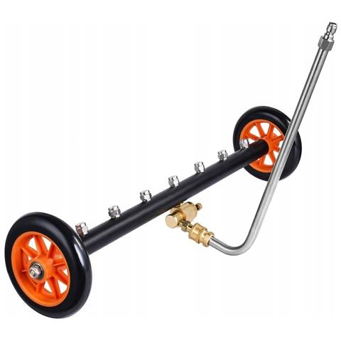 Lancia Per Lavaggio Sottoscocca Con Ruote E Adattatore Bayonet - Acciaio Inox, 2000 Psi | Compatibile Con Idropulitrici Kärcher K2-k7 - Foto 2