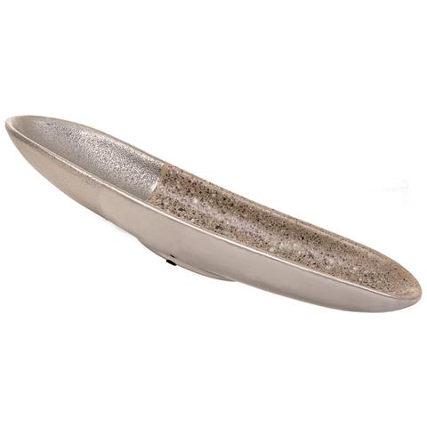 Centrotavola In Ceramica Argento 43x12x5,5h - Foto 1