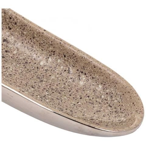 Centrotavola In Ceramica Argento 43x12x5,5h - Foto 6