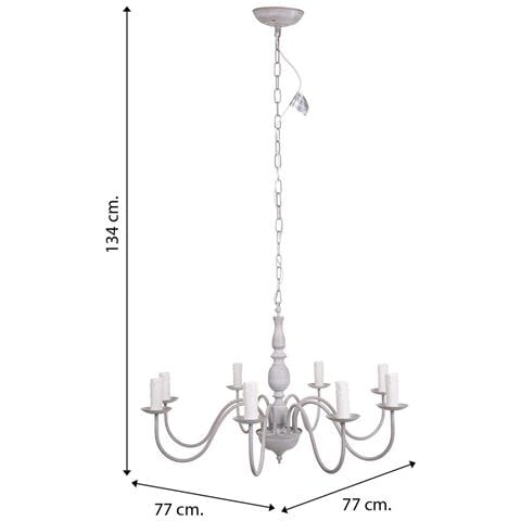 Lampada A Sospensione Grigia 77x77x134h - Foto 6
