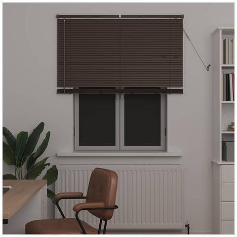 Tenda Veneziana Marrone Scuro con Motivo 150 x 110 cm PVC - Foto 2
