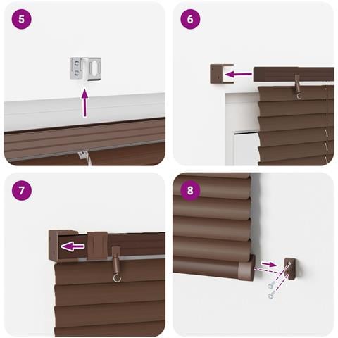 Tenda Veneziana Marrone Scuro con Motivo 150 x 110 cm PVC - Foto 9