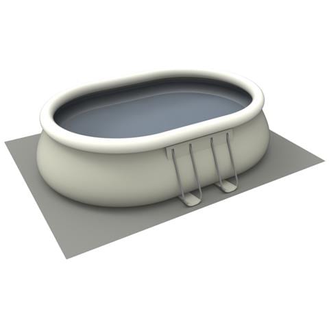 Piscina Ovale Set: Piscina, Scala Sicurezza, Pompa Filtro 800Gal, 2 Cartucce Ricambio, Telo Copertura E Telo Protezione 5.40M*3.04M*1.06M - Foto 7