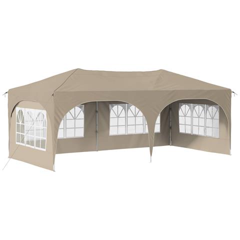 Tenda per feste a pop-up 575 x 288 x 245 cm Crema - Foto 1