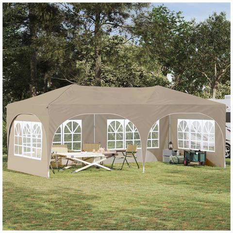 Tenda per feste a pop-up 575 x 288 x 245 cm Crema - Foto 2
