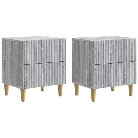 Armadio da Notte 2 pcs Grigio Sonoma 43 x 34,5 x 48 cm - Foto 1