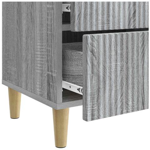 Armadio da Notte 2 pcs Grigio Sonoma 43 x 34,5 x 48 cm - Foto 9