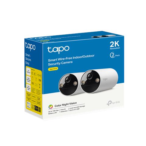 Tapo C410 4-pack Pallottola (forma) Telecamera di sicurezza IP Esterno 2304 x 1296 Pixel Soffitto /muro - Foto 4
