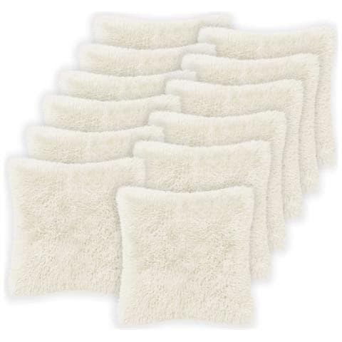 Cuscino con cuscino HEERLEN 6 pz Bianco Fleece PV - Foto 1