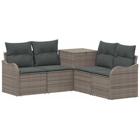Set di divani 5 pz Grigio e Grigio Scuro - Foto 1