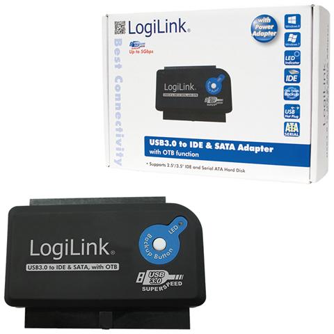 AU0028A, USB 3.0, IDE / SATA, Maschio / femmina, Nero, Windows 2000 / 2003 / XP / Vista / 7 / 8 - Foto 1