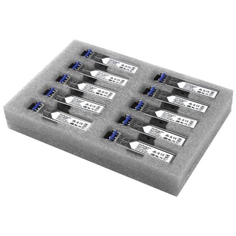 Modulo Ricetrasmettitore SFP in Fibra Gigabit - Compatibile con Cisco GLC-LH-SMD - SM / MM LC - 10km / 550m - Pacco da 10 - Foto 1