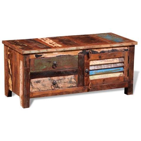 Armadietto Ad Angolo In Legno Anticato Massello Per Tv Hi-fi - Foto 2