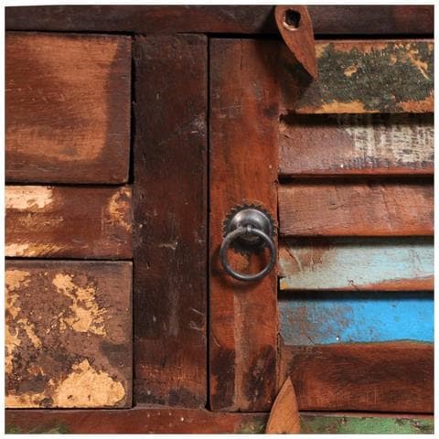 Armadietto Ad Angolo In Legno Anticato Massello Per Tv Hi-fi - Foto 10