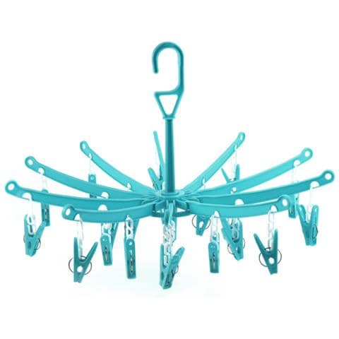 Stendino Stiendibiancheria Pieghevole Con 20 Mollette In Plastica Per Interni Ed Esterni - Foto 1