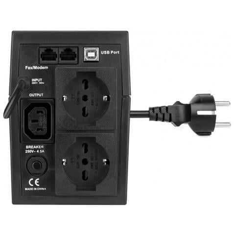 Gruppo di Continuità UPS a Linea Interattiva 1000 VA / 560 W UPS1050VA-PRO 2 Prese Schuko / 1x USB / 2x RJ11 - Foto 3