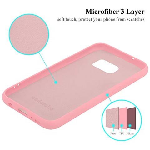 Custodia Compatibile Con Samsung Galaxy S7 In Liquid Rosa - Coperchio Protettivo In Silicone Tpu Flessibile - Foto 2