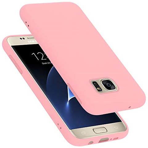 Custodia Compatibile Con Samsung Galaxy S7 In Liquid Rosa - Coperchio Protettivo In Silicone Tpu Flessibile - Foto 1
