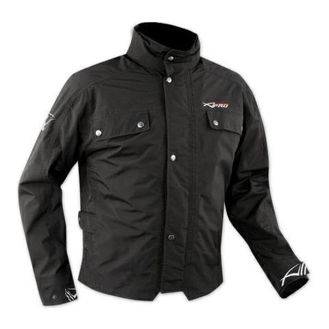 Giacca Tessuto Moto Scooter Impermeabile Antivento Protezioni Ce Nero 3xl - Foto 1