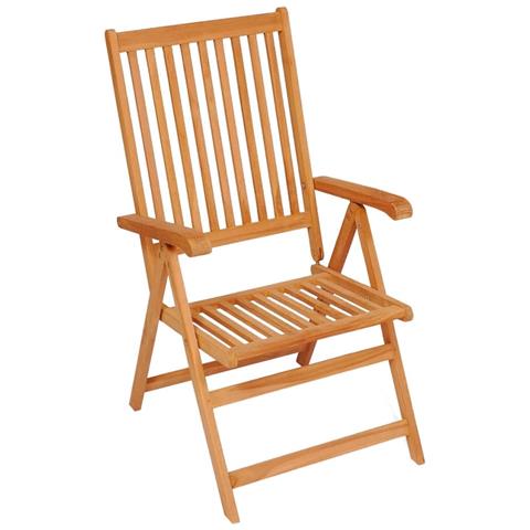Sedie da Giardino 6 pz con Cuscini Antracite Massello di Teak - Foto 2