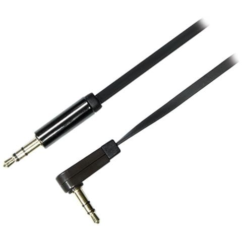 Cavo Audio Deltaco, Angolato Da 3,5 Mm Maschio A 3,5 Mm Maschio, 0,5 M, Nero - Foto 1