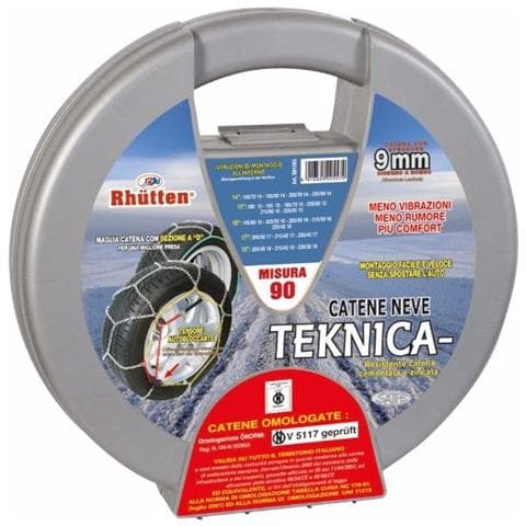 Coppia Catene Neve Rombo 9mm Teknica 90 - Foto 1