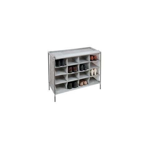 Scarpiera 16 Scomparti Domopak Living 81x35x66cm Grigio - Foto 3