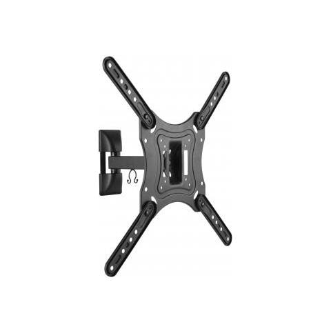 Supporto Da Parete Inclinabile E Orientabile Con Snodo Per Monitor Con Portata 30kg E Vesa Fino A 400x400mm, Nero - Foto 1