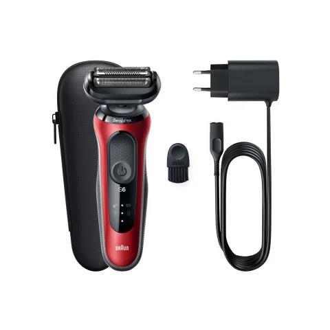 Rasoio Series 6 61-R1000s Ricaricabile Wet&Dry con Custodia da Viaggio Colore Nero / Rosso - Foto 1