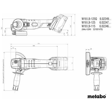 W 18 L 9-115 smerigliatrice angolare 11,5 cm 8500 Giri /min 1,6 kg - Foto 9