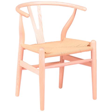 Sedia Scandinava In Legno Di Frassino Naturale E Corda Ecologica - Wish - Foto 1